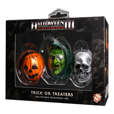 Halloween Movie - Halloween III Season of the Witch Silver Shamrock 3 pc Ornament Boxed Set by Trick or Treat Studios