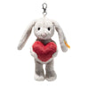 Steiff  - HOPPIE Plush Rabbit Keyring LOVE- 6" Authentic Steiff