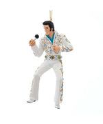 Elvis Presley - Elvis in Blue and White Jumpsuit  Ornament by Kurt Adler Inc.