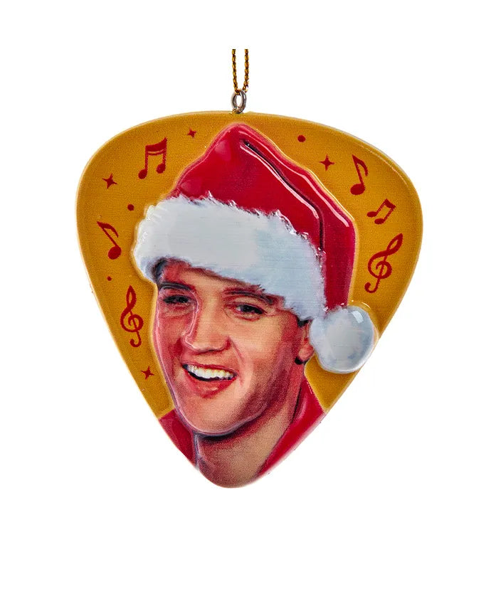 Elvis Presley - Elvis 3-D Double Sided Elvis In Santa Hat Ornament by Kurt Adler Inc.