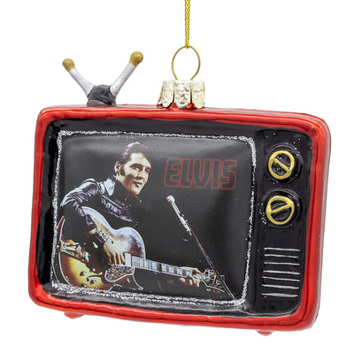 Elvis Presley - Elvis T.V. GLASS Ornament by Kurt Adler Inc.
