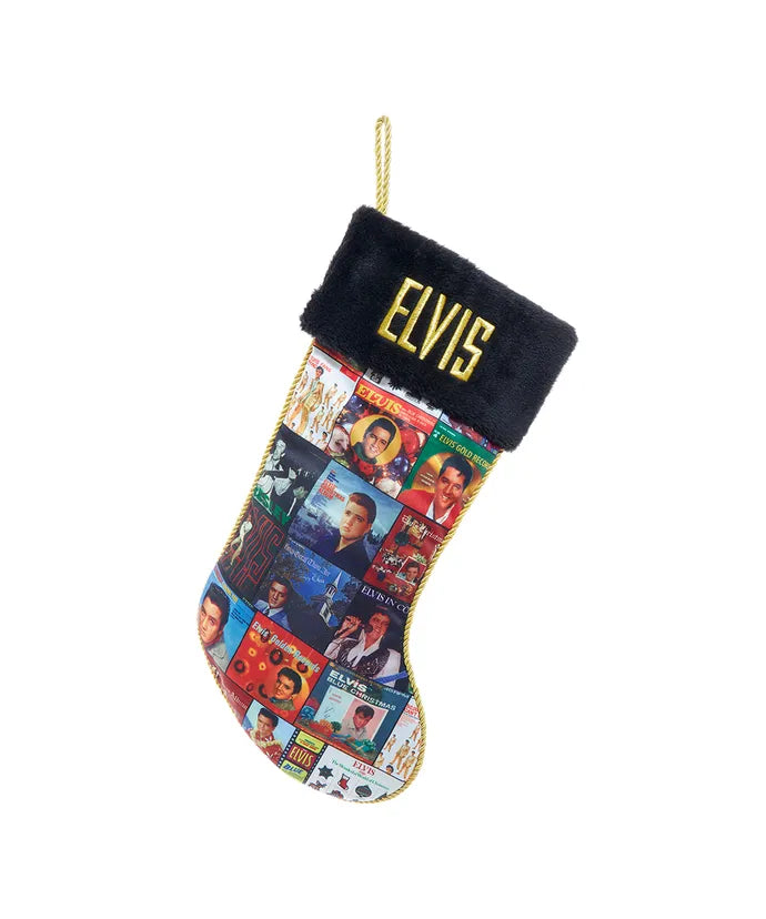 Elvis Presley - Elvis Holiday Albums 19" Stocking by Kurt Adler Inc.