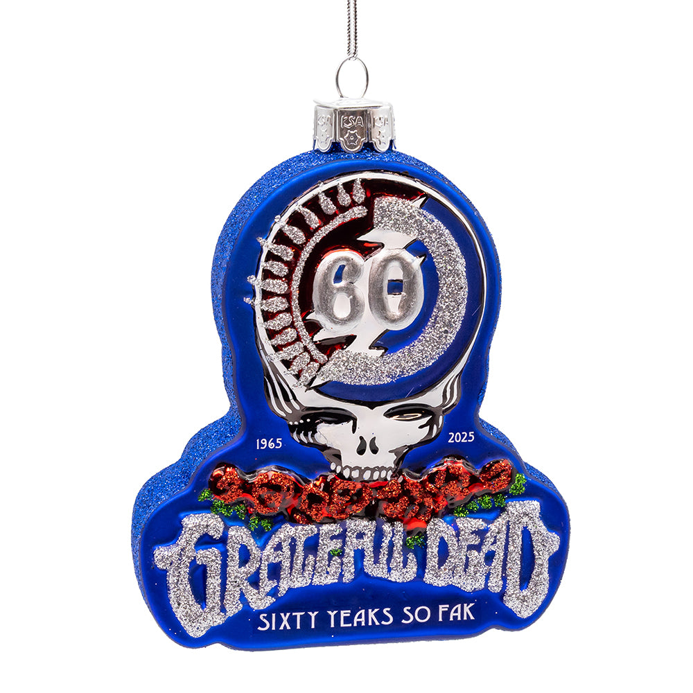 Grateful Dead - 60th Anniversary GLASS Ornament by Kurt Adler Inc.