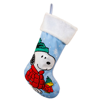 Peanuts - Snoopy & Woodstock Puffy Coat 19" Stocking by Kurt Adler Inc.