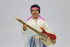 Jimi Hendrix - Woodstock Jimi with Flocked Hair Action Figure by MEGO