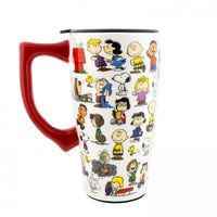 Peanuts - Character Collage 18oz Ceramic Travel Mug by Spoontiques, Inc.