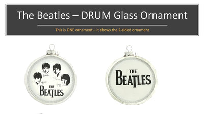 Beatles - Drum GLASS Ornament by Kat & Annie