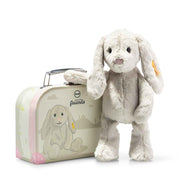 STEIFF - Conejo Hoppie en maleta de peluche premium de 25,4 cm de STEIFF