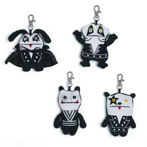 KISS BAND - Ugly Doll KISS Set of 4 pieces Plush Clip-ons