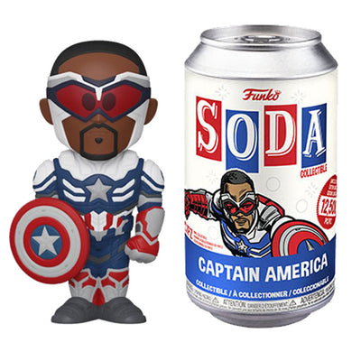 Falcon & Winter Soldier - Figura de vinilo del Capitán América en lata de SODA de Funko