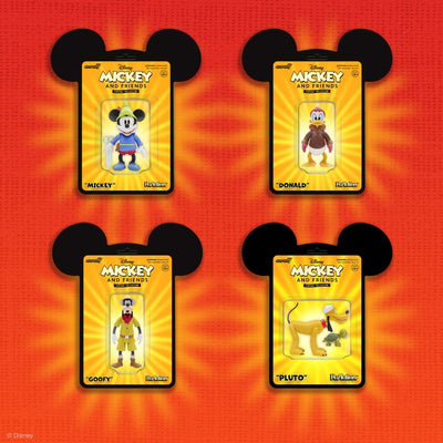DISNEY - Mickey & Friends Vintage Collection Wave 1 Conjunto de 4 piezas Figuras de reacción de Super 7