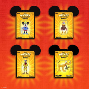 DISNEY - Mickey &amp; Friends Vintage Collection Wave 1 Conjunto de 4 piezas Figuras de reacción de Super 7