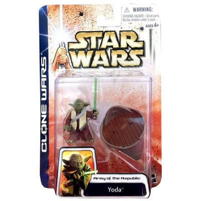 Star Wars - Figura de acción de Yoda de The Clone Wars de 3.75