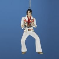 Elvis Presley - Elvis In Eagle Jumpsuit Singing with Microphone Ornament by Kurt Adler Inc.