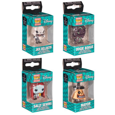 Nightmare Before Christmas - Set of 4 Individually Boxed POP! Pocket Keychains