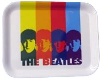 Beatles - Bandeja de servicio rectangular de melamina con bandas para la cabeza de 4 caras