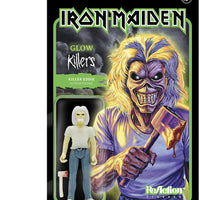 Iron Maiden - Juego de 4 figuras de reacción de 3 3/4" Exclusivo GITD de Super 7
