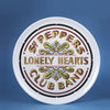 Bandeja de servicio de melamina redonda con cabeza de tambor Sgt Peppers de los Beatles
