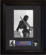 Jimi Hendrix - Placa de celda de película enmarcada en madera en blanco y negro, 13.0 x 11.0 in