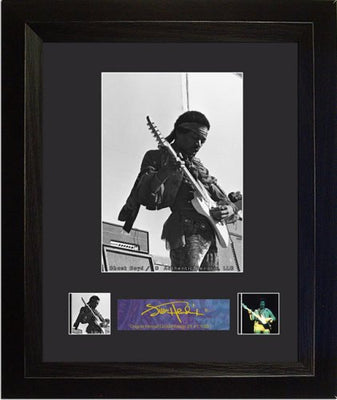 Jimi Hendrix Black & White Wood Framed Movie Film Cell Plaque 13