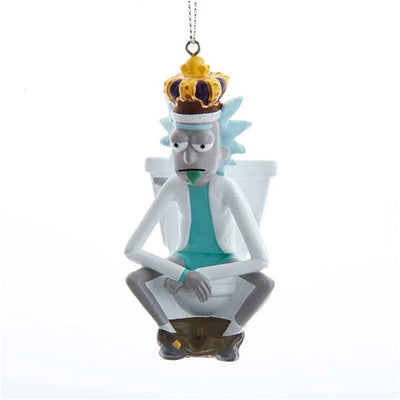 Rick & Morty - Juego de adornos de Rick con corona en el inodoro de Kurt Adler Inc. 