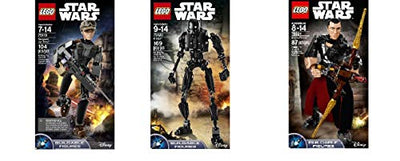 Lego Star Wars Figuras construibles Constraction Sargento Jyn Ers - 75119 & K-2SO - 75120 & Chirrut Îmwe - 75524 (paquete de 3 juegos)