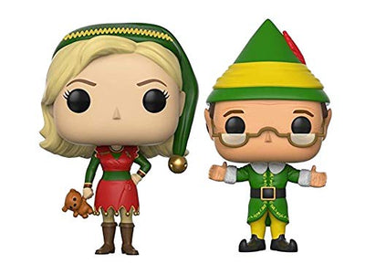 ¡FUNKO POP! Películas: paquete de figuras de vinilo coleccionables de Elf - Jovie (traje de Elf) y Papa Elf