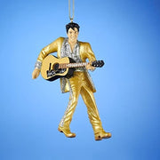 Elvis Presley - Elvis en traje dorado con adorno de guitarra de Kurt Adler Inc.