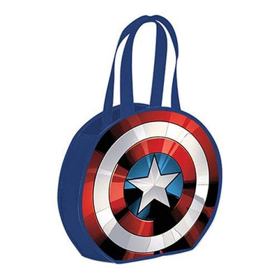 Tote shopper redondo reciclado con escudo del Capitán América de Vandor