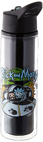 Funko Acrylic Water Bottle: Rick and Morty - Rick and Morty Spaceship Water Bottle, Multicolor