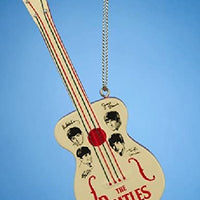 Beatles - Adorno de caras de guitarra retro de Kurt Adler Inc.