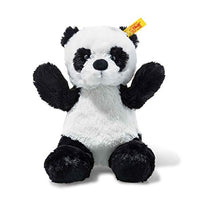 Steiff Soft and Cuddly Black/White Panda - 8" Plush Animal Toy - Authentic Steiff