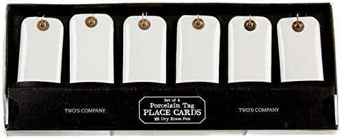 Two's Company Set of 6 Tag Placecard Holders In Gift Box by Two's Company