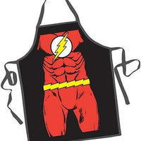 Flash delantal super héroe negro rojo