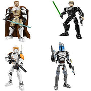 Juegos de Lego Star Wars Juegos de construcción de Jango Fett, Comandante Cody, OBI-WAN KENOBI y Luke Skywalker
