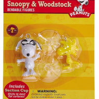 Figuras de Snoppy (Joe Cool) y Woodstock Bendale con ventosas