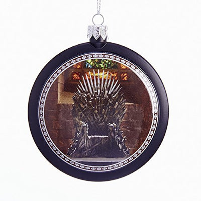 Kurt Adler 80 MM Game of Thrones Iron Throne Disc Christmas Ornament