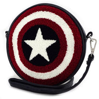 Loungefly Captain America Shield Faux Leather Crossbody Bag
