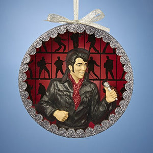 Kurt Adler 4.375" Elvis 1968 Comeback Special Shadow Box Ornament