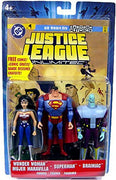 Juego de figuras de acción de Justice League Unlimited Wonder Woman, Superman y Brainiac