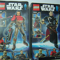 LEGO Constraction Star Wars Chirrut Imwe 75524 / Baze Malbus 75525 Figuras construibles 2 Set Bundle
