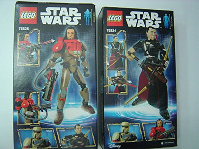 LEGO Constraction Star Wars Chirrut Imwe 75524 / Baze Malbus 75525 Buildable Figures 2 Set Bundle
