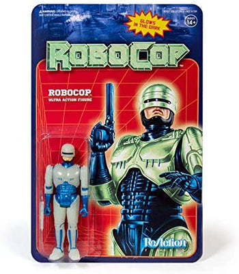 Robocop - Figura Robocop que brilla en la oscuridad (GITD) Ultra Reaction de Super 7