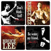 Bruce Lee - Juego de posavasos de madera de 4 piezas