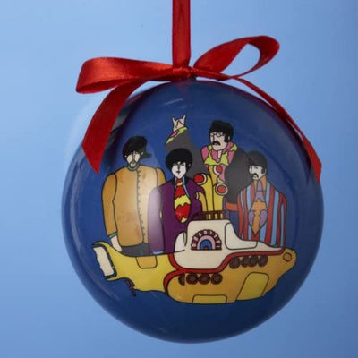 Beatles - Yellow Submarine Round Ball Ornament by Kurt Adler Inc.