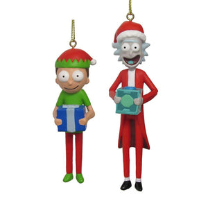 Rick & Morty - Rick & Morty Figural 2-Piece Ornament Set by Kurt Adler Inc.