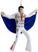 Elvis Presley - Elvis en traje blanco con adorno de capa roja por Kurt Adler Inc.