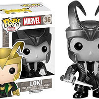 ¡Funkopop! Marvel Black/white Loki with Helmet Figura #36 HOT Topic Exclusivo