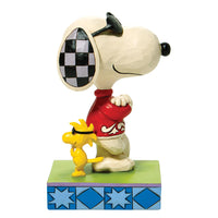 Peanuts - Joe Cool Snoopy and Woodstock Back to Back Figurine from Jim Shore by Enesco D56