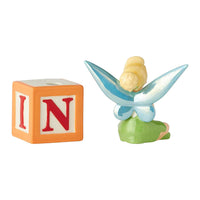 Enesco Disney Peter Pan "Tinker Bell Salero y pimentero de cerámica, 4.5", multicolor